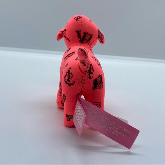NWT Victoria's Secret PINK Collectable Display Mini Monogram Stuffed Plush Dog - Picture 6 of 8
